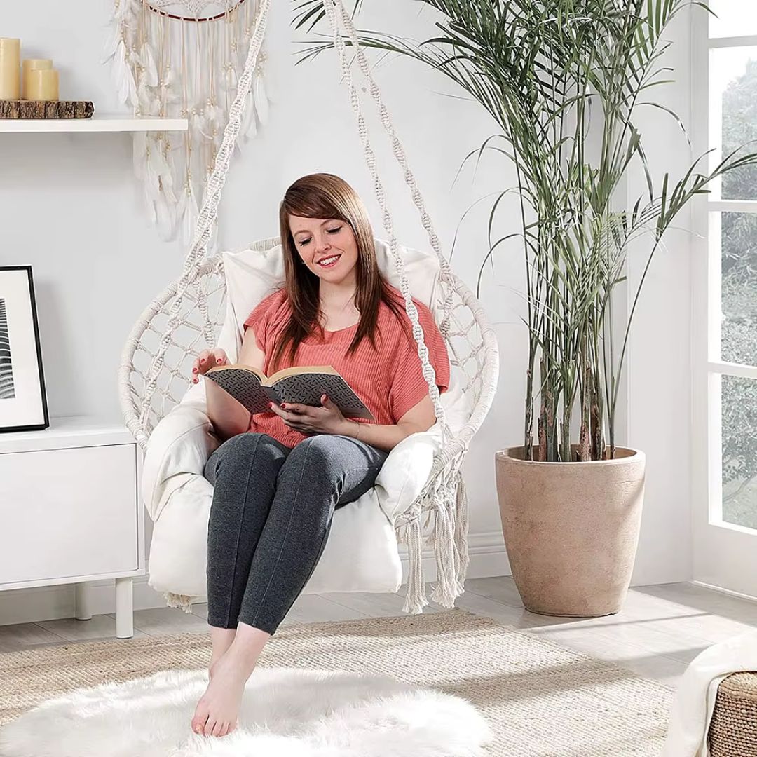 Silla Hamaca Colgante Tipo Columpio – Decora, Relájate y Ahorra con 50% de Descuento
