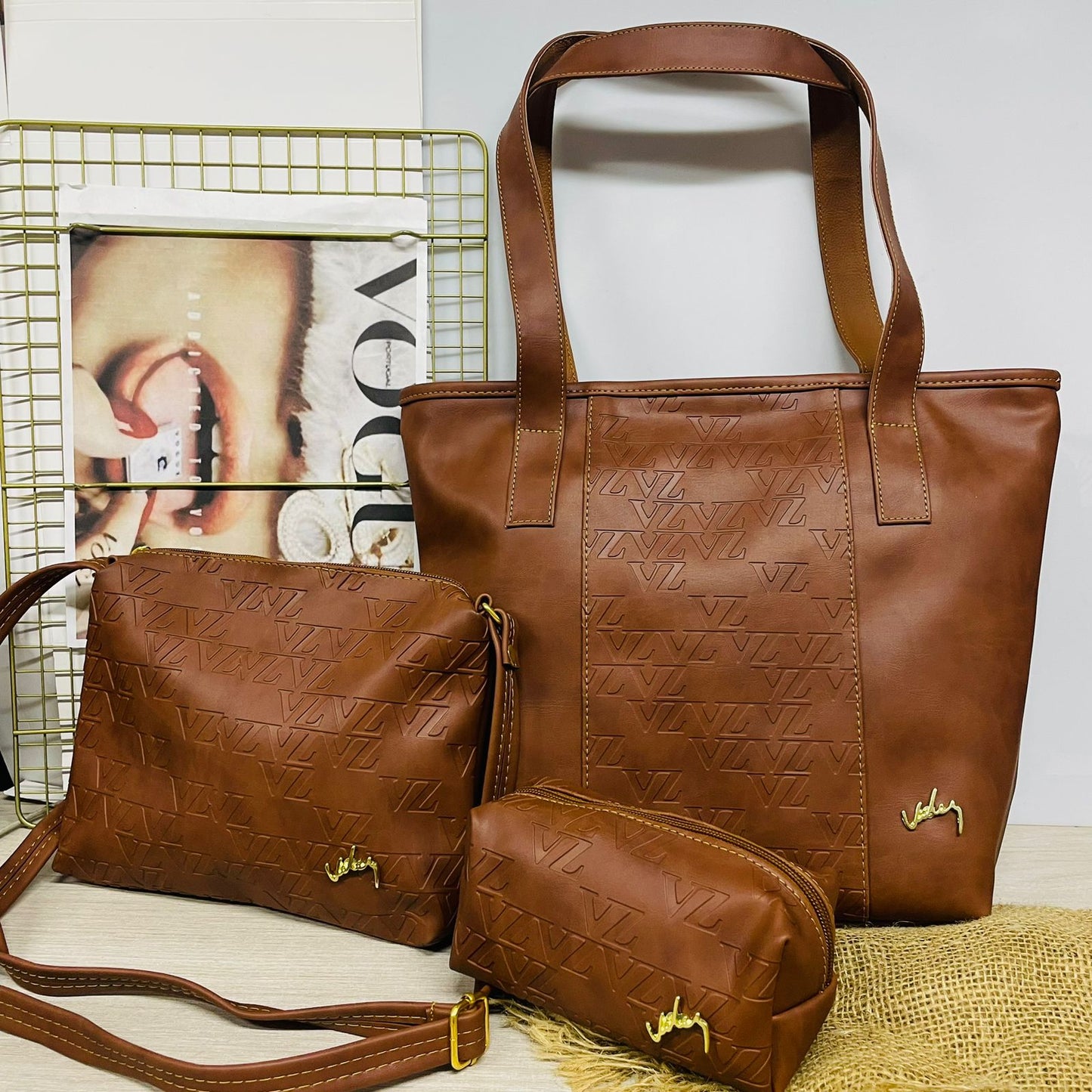 Kit de Bolsos x3 en Cuero – Ordena Todo con Estilo | HOY con 50% de Descuento