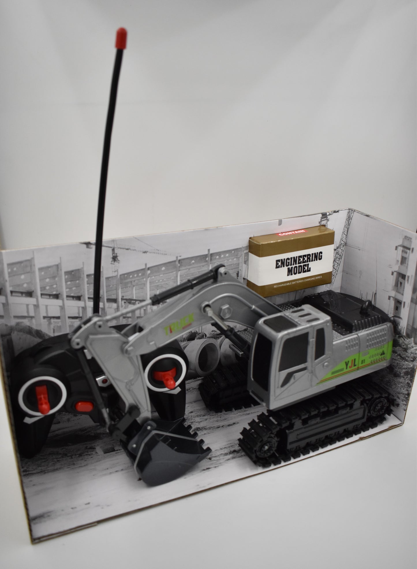 🏗️ RETROEXCAVADORA PREMIUM A CONTROL REMOTO PILA RECARGABLE 👷🏼
