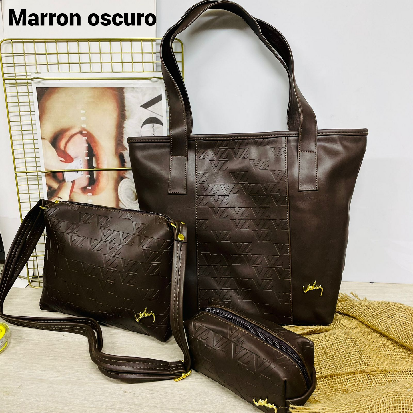 Kit de Bolsos x3 en Cuero – Ordena Todo con Estilo | HOY con 50% de Descuento
