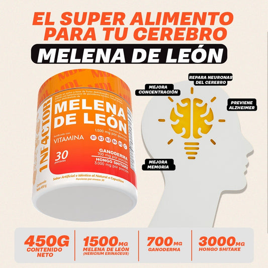 Melena de León – Activa tu mente y tu energía con este hongo milagroso, Con 50% de descuento