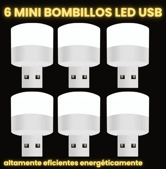 Mini Bombillos LED USB de gran potencia PAGA 3 LLEVA 6!