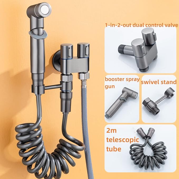 Kit Ducha de fácil Instalación de Acero Inoxidable-Máxima higiene! 50% de descuento solo por hoy!!