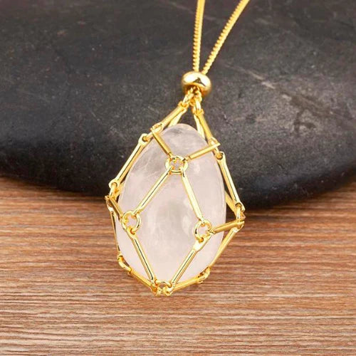 📿 COLLAR PORTA CUARZO ROSA PARA ATRAER EL AMOR Y SANAR TU CORAZÓN 💗