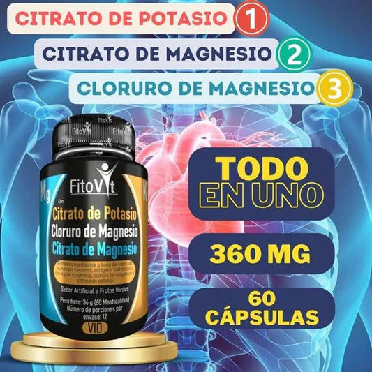 Citrato de Magnesio + Potasio x60 masticables | Vitalidad y Bienestar en Cada Dosis 🎁 50% DSCNTO