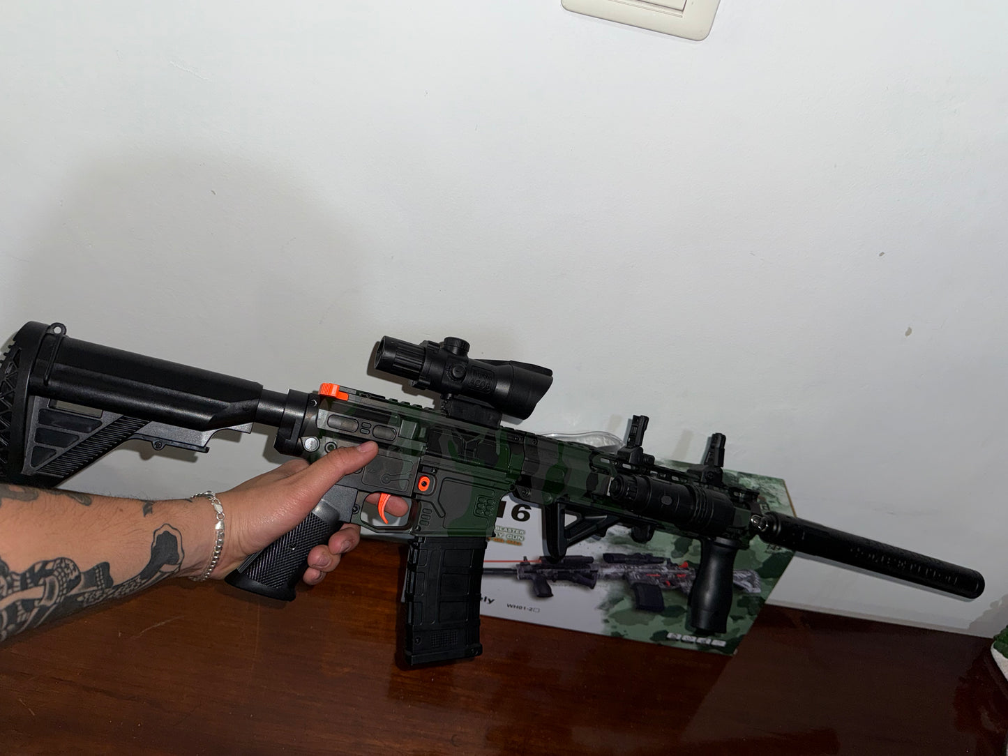 🎁 PISTOLA DE HIDROGEL M416 🔥 + OBSEQUIO 10MIL BOLITAS + ENVIO GRATIS🎁