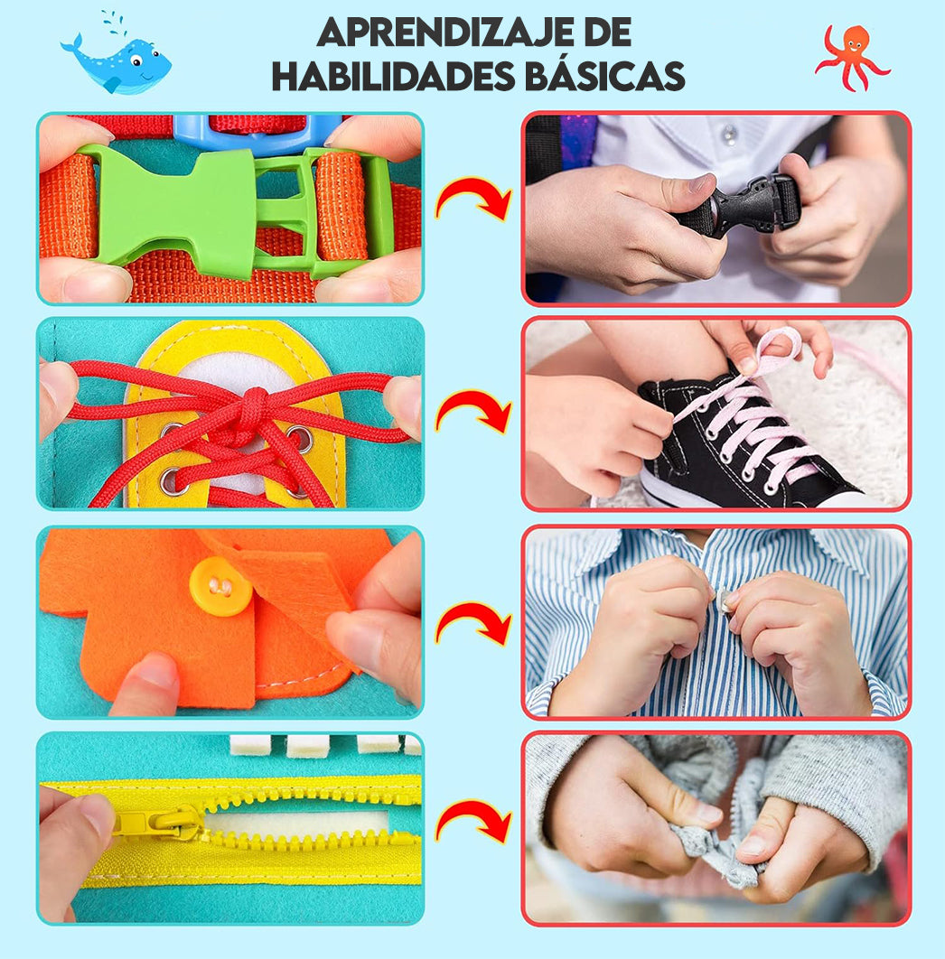 LIBRO SENSORIAL MONTESSORI - Para el Desarrollo motriz e intelectual de los niños