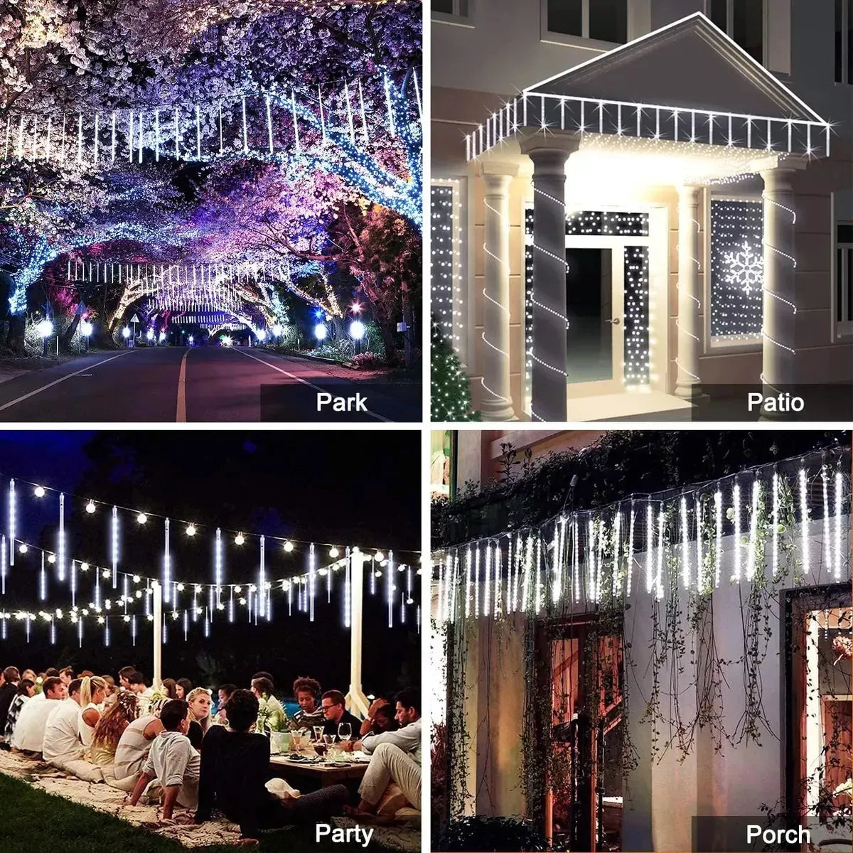 Cortina 3M Luz LED Meteoritos x8 Tubos de 50cm - Envío gratis! 50% OFF