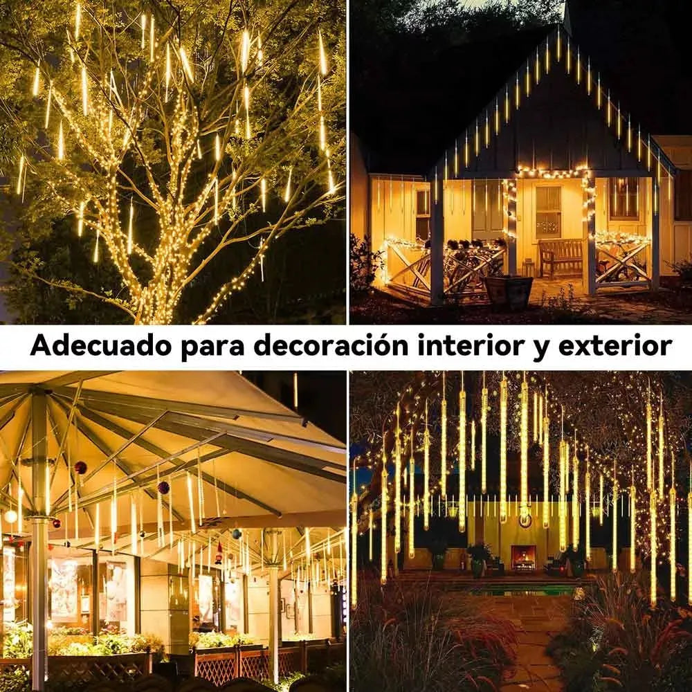 Cortina 3M Luz LED Meteoritos x8 Tubos de 50cm - Envío gratis! 50% OFF