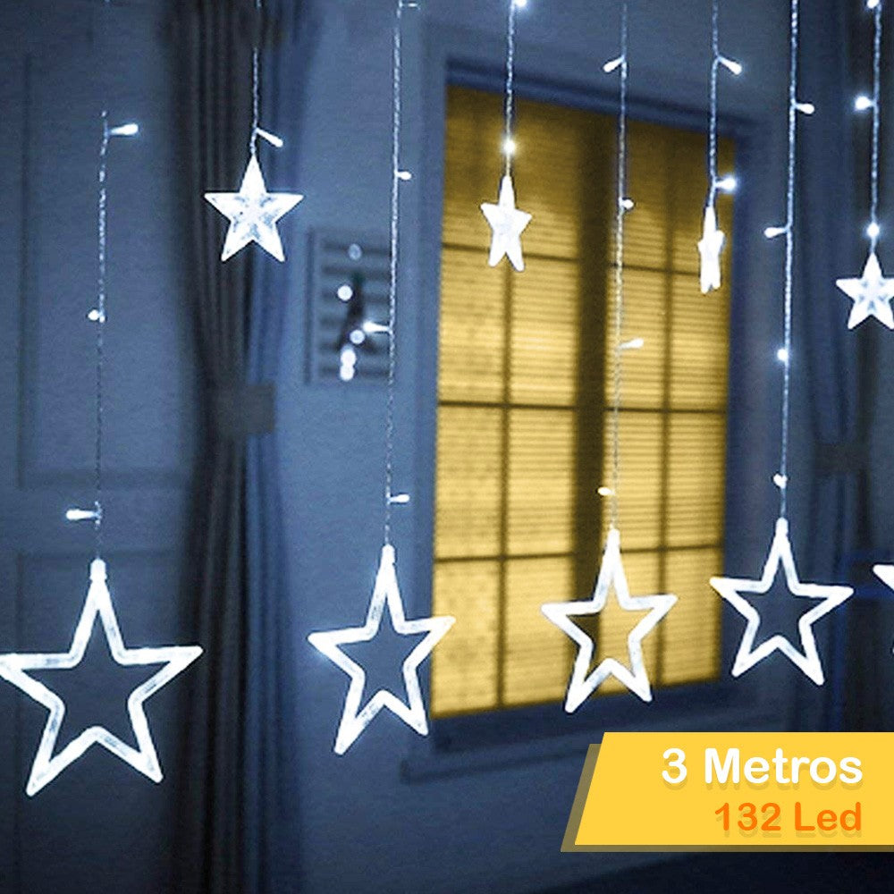 HERMOSA CORTINA DE ESTRELLAS 3 METROS DE ANCHO ✨⭐️ + ENVÍO GRATIS🎁