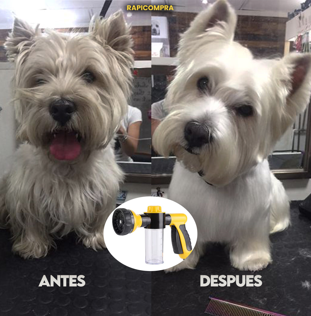 PupJet: Ducha para perros eficiente y potente color amarillo