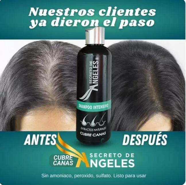 COMBO: SHAMPOO TAPA CANAS 250ML + TRATAMIENTO DE COLÁGENO 120ML + 🎁OBSEQUIO🎁 EXFOLIANTE CORPORAL GRANDE