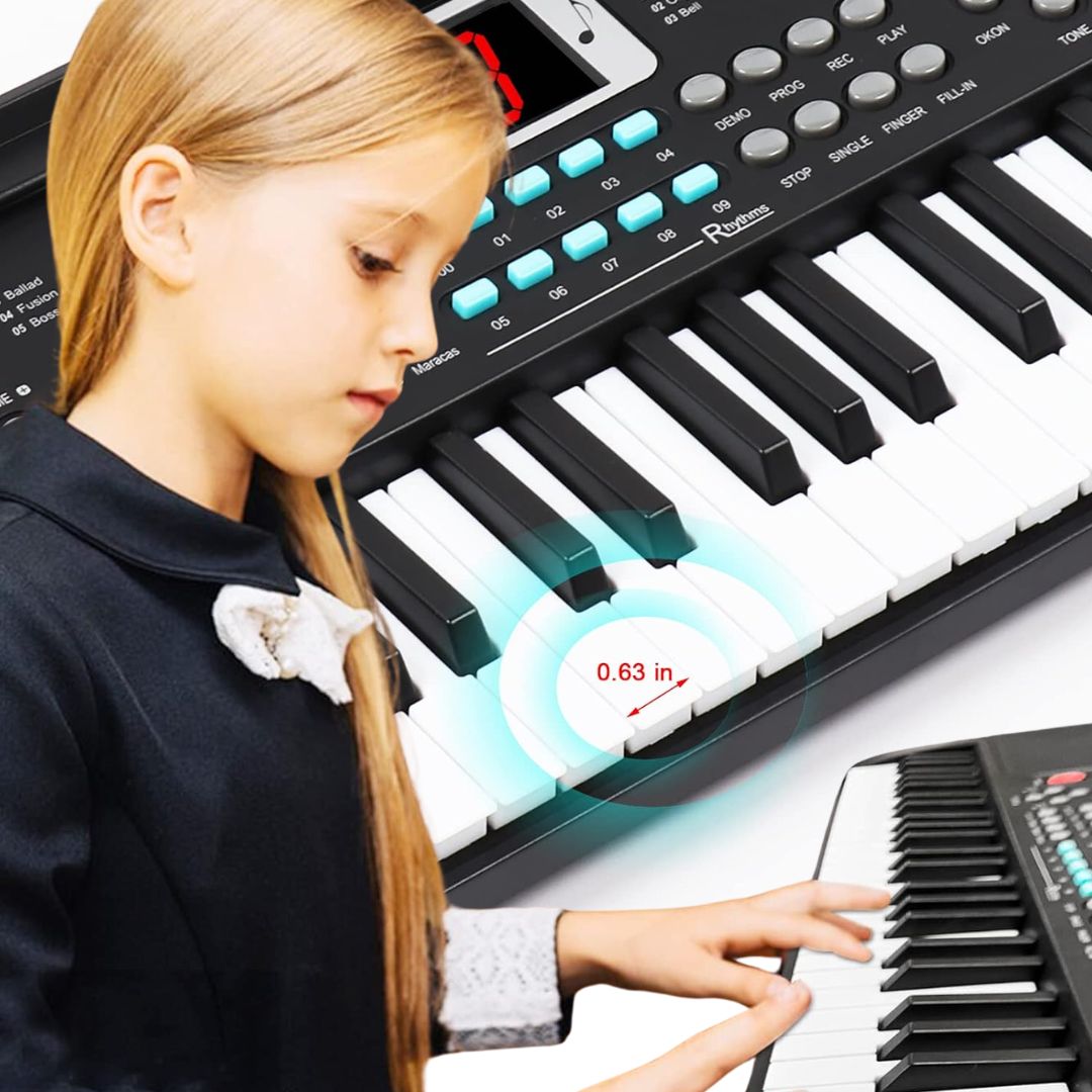 🎹 PIANO CON ATRIL DE 61 TECLAS + Y RECIBE DE OBSEQUIO 🎤MICRÓFONO 🎤