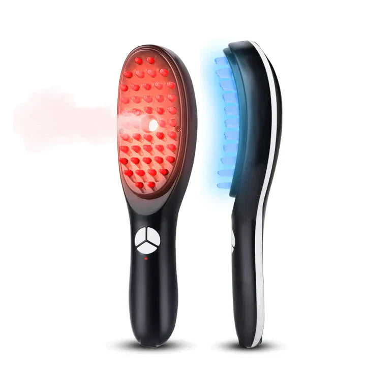 CEPILLO ELECTRICO DE TERAPIA CAPILAR VIBRACIONAL Y LUZ LED