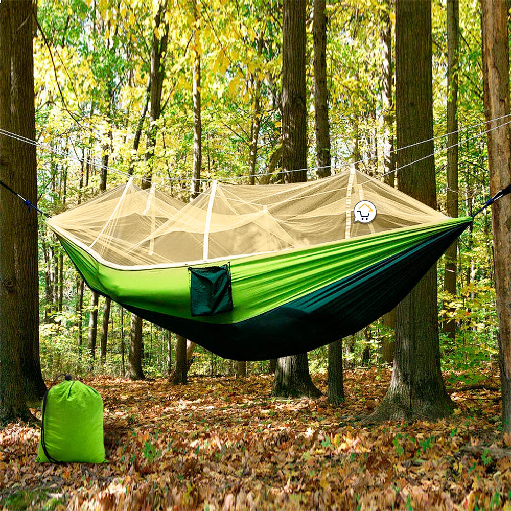 🌲 HAMACA PARA CAMPING CON MALLA MOSQUITERA 🏕️ + ENVIO GRATIS!