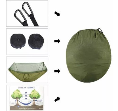🌲 HAMACA PARA CAMPING CON MALLA MOSQUITERA 🏕️ + ENVIO GRATIS!