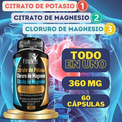 Citrato de Magnesio + Potasio x60 masticables | Vitalidad y Bienestar en Cada Dosis 🎁 50% DSCNTO