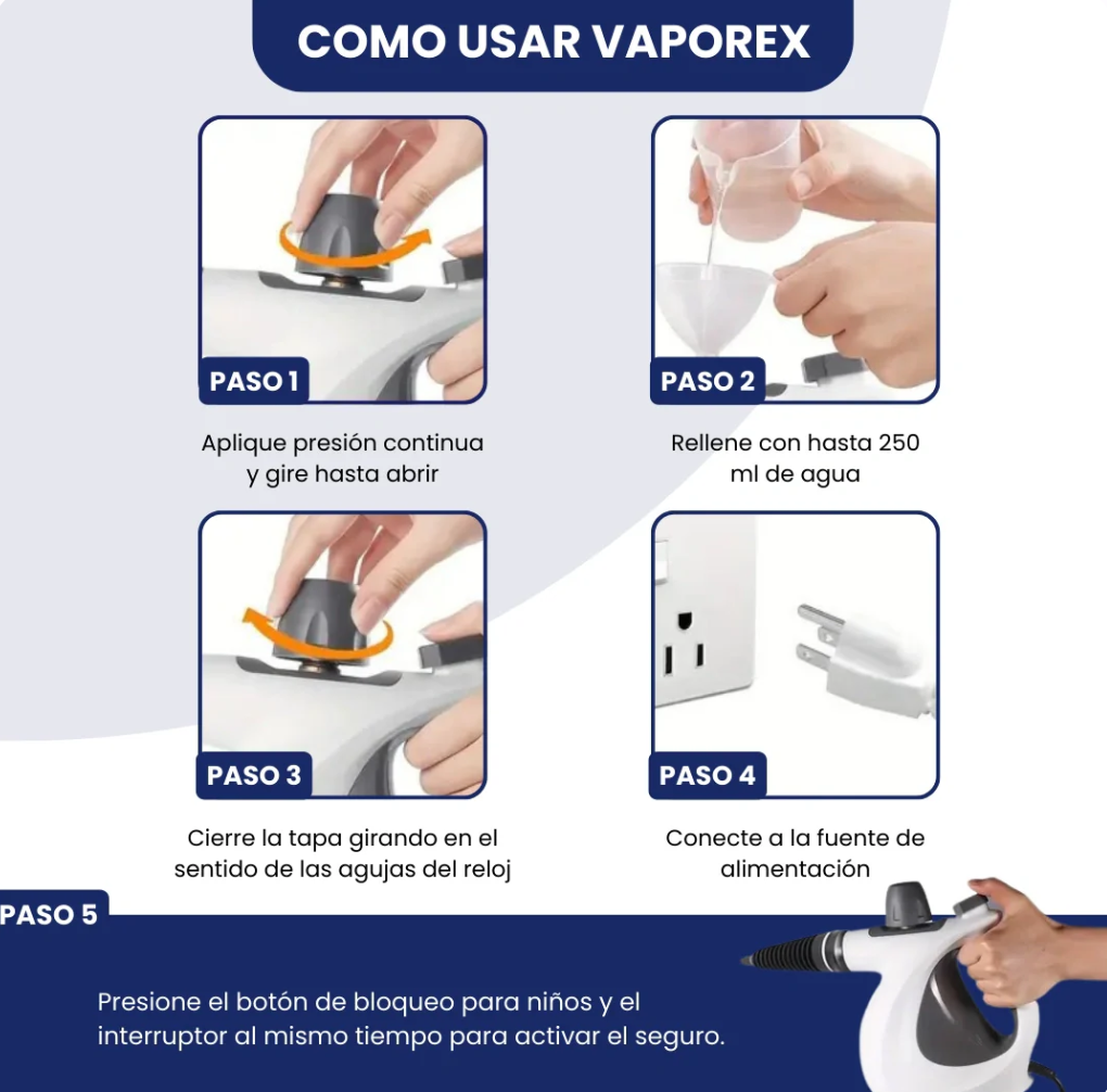 LIMPIADOR A VAPOR MULTIUSOS – Elimina grasa, suciedad y bacterias ¡sin frotar! | 50% de DESCUENTO