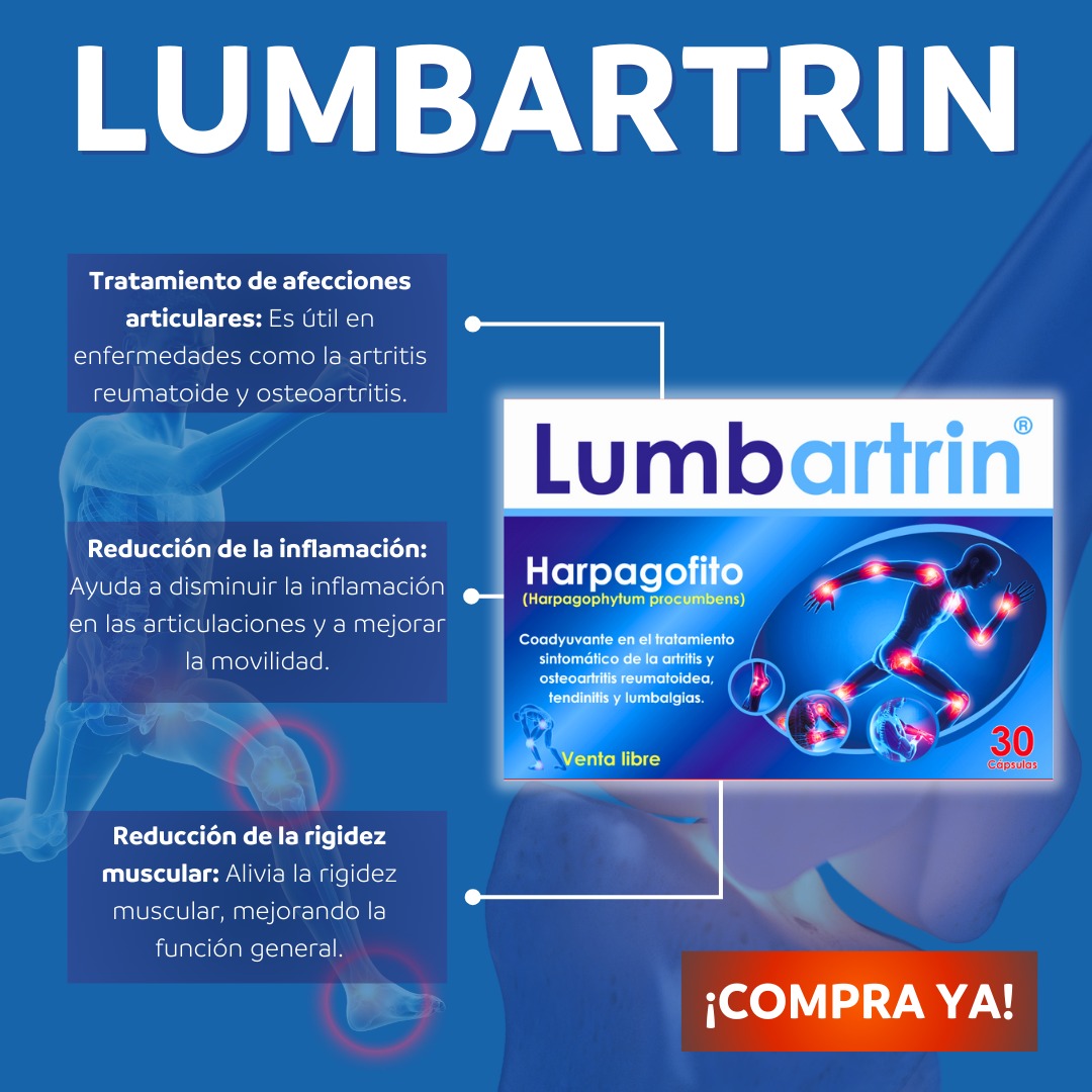 LumbarTrin x 30 cápsulas – El alivio natural para el dolor articular que sí funciona. Con el 50% de descuento