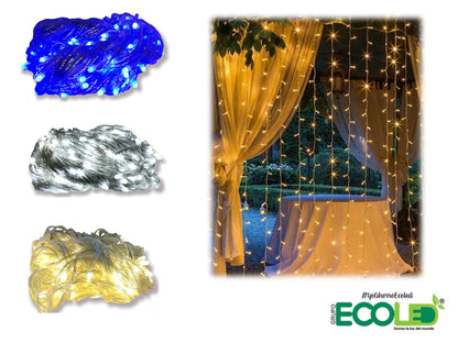 Cortina EFECTO CASCADA LED 6 X 3 METROS - 6 Metros de Ancho, 3 Metros de Caída - Envío Gratis!