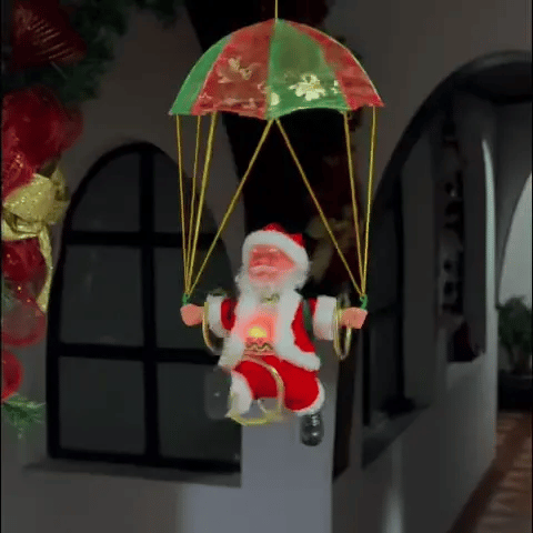 Papa Noel Gimnasta 3 Aros, Luces, Sonido y Movimiento - 50% OFF + Envío gratis