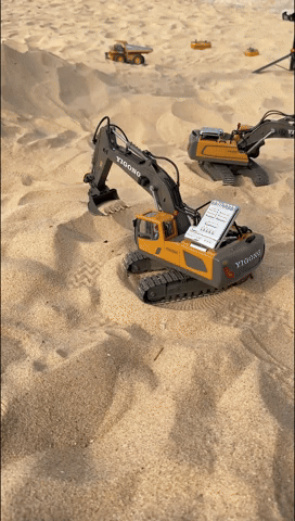 🏗️ RETROEXCAVADORA PREMIUM A CONTROL REMOTO PILA RECARGABLE 👷🏼