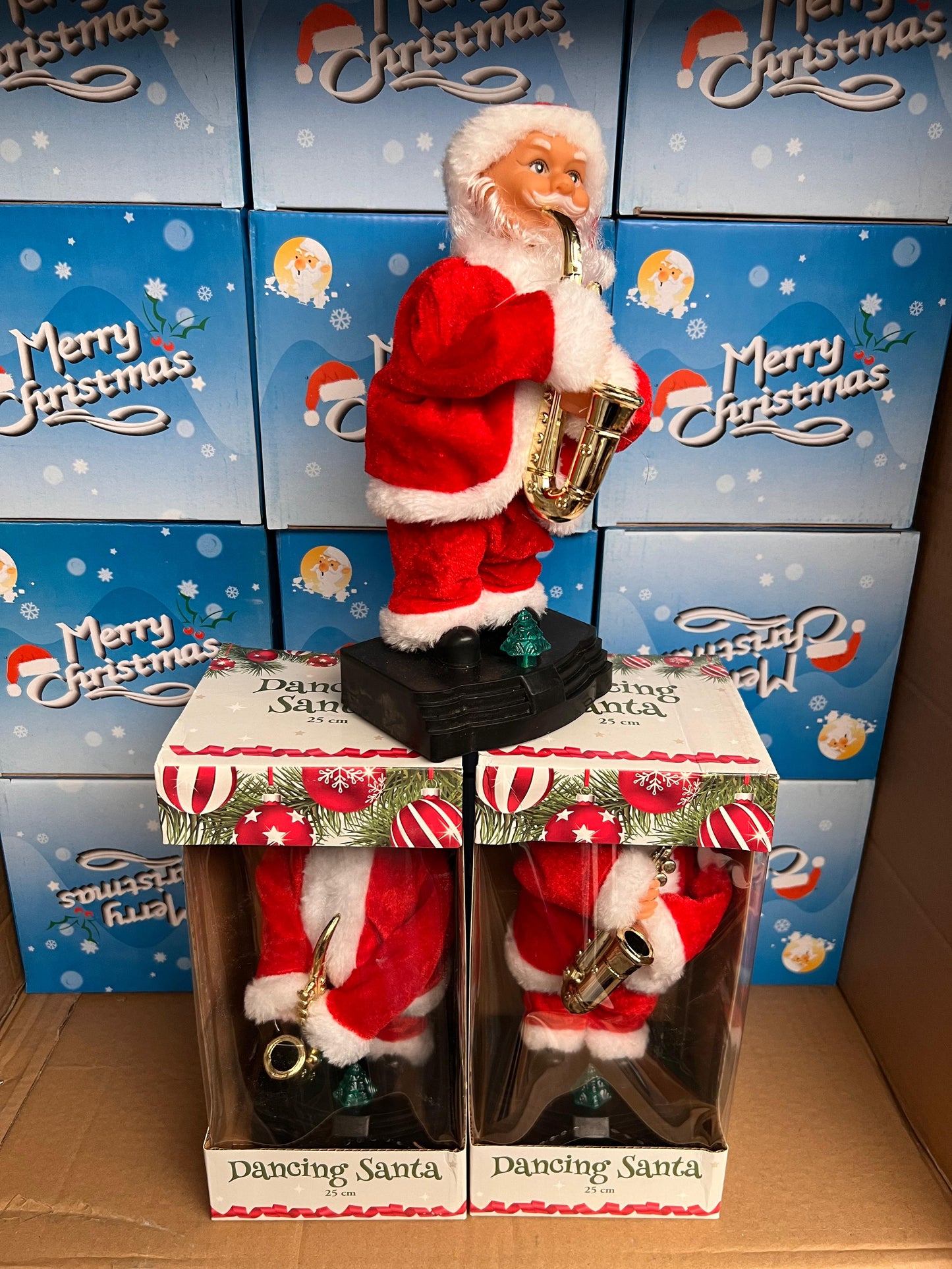 Papa Noel Saxofonista Luces, Sonido y Movimiento de 25 cm - 50% OFF y Envío gratis