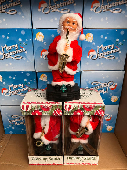 Papa Noel Saxofonista Luces, Sonido y Movimiento de 25 cm - 50% OFF y Envío gratis