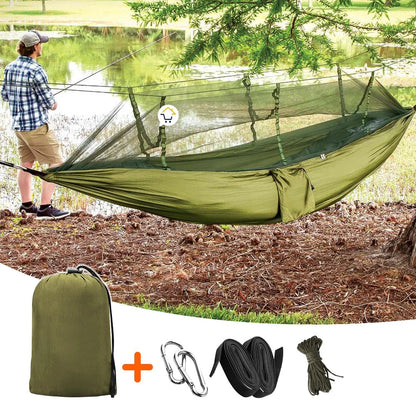 🌲 HAMACA PARA CAMPING CON MALLA MOSQUITERA 🏕️ + ENVIO GRATIS!